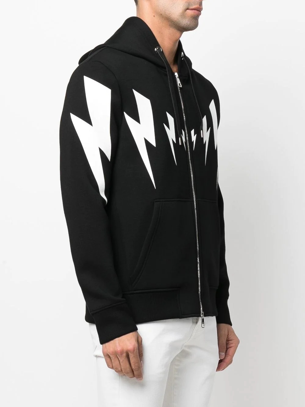 Thunderbolt-print hoodie - 3