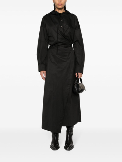 Diesel long-sleeved hooded wrap dress outlook