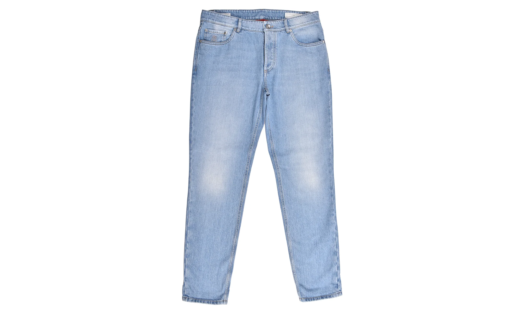 Light Denim Traditional Fit Jeans "Light Blue" BRUN202 - 1