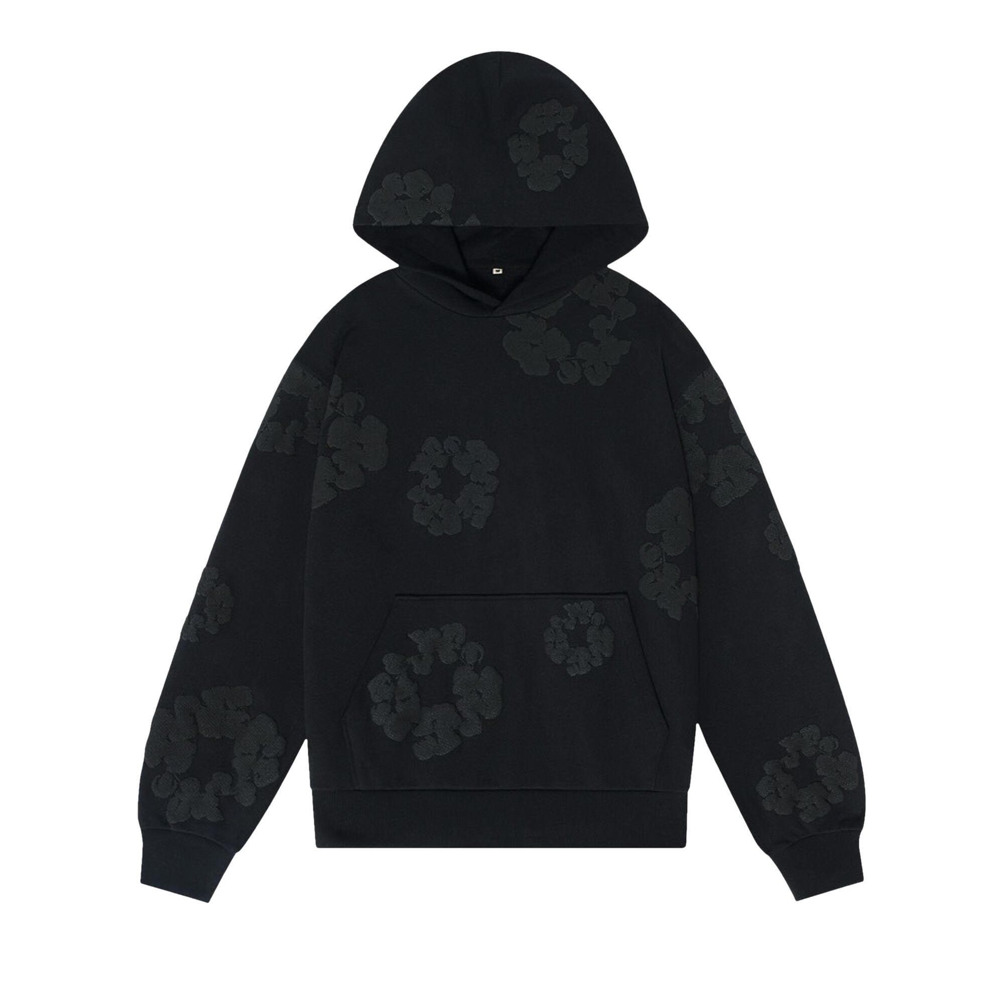 Denim Tears Cotton Wreath Hooded Sweatshirt 'Black Monochrome' - 1