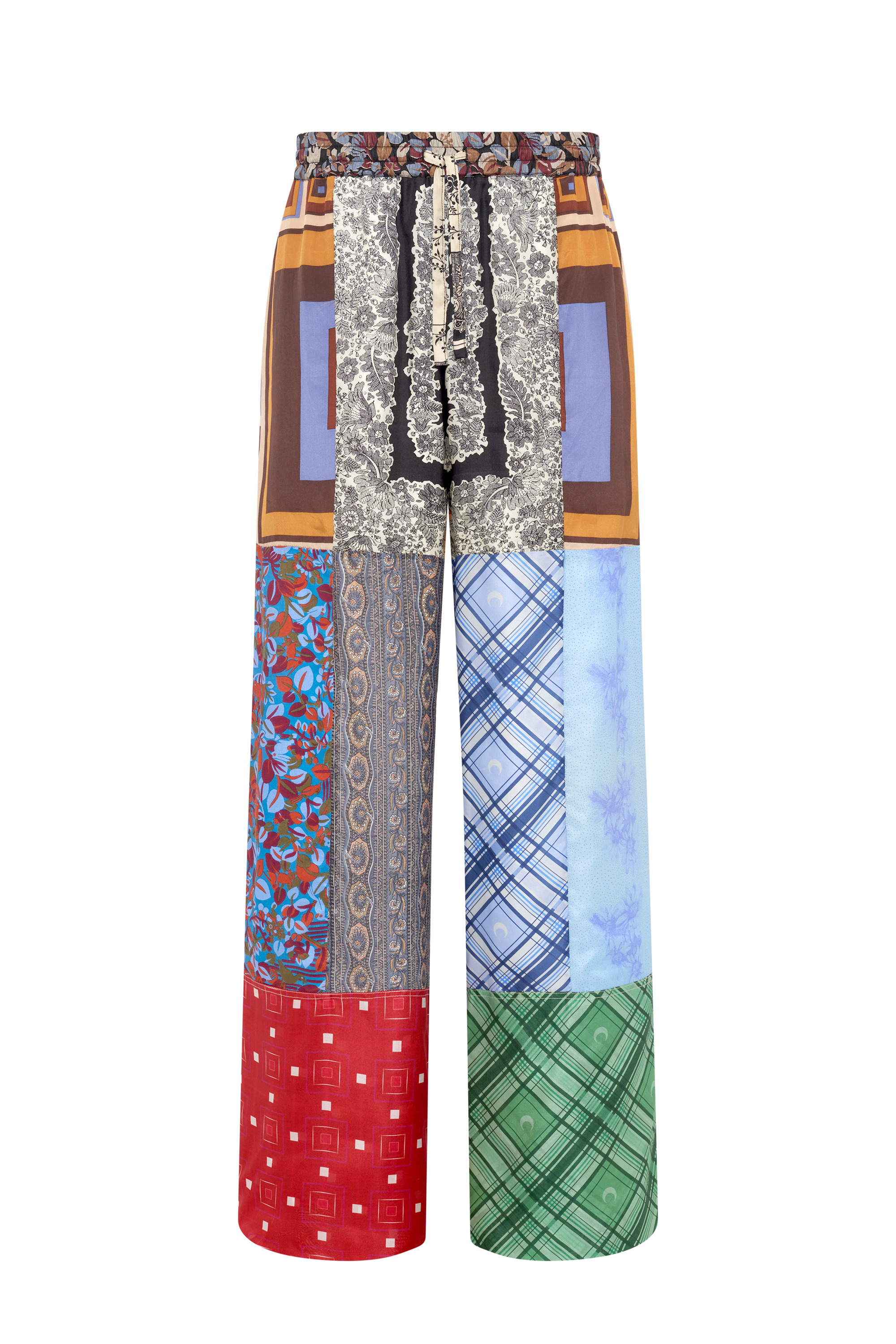 Regenerated Silk Scarves Drawstring Trousers - 12