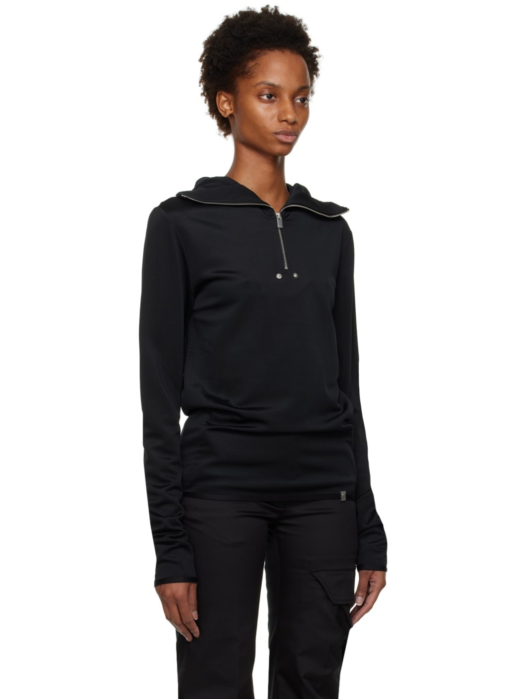 Black Half-Zip Hoodie - 2