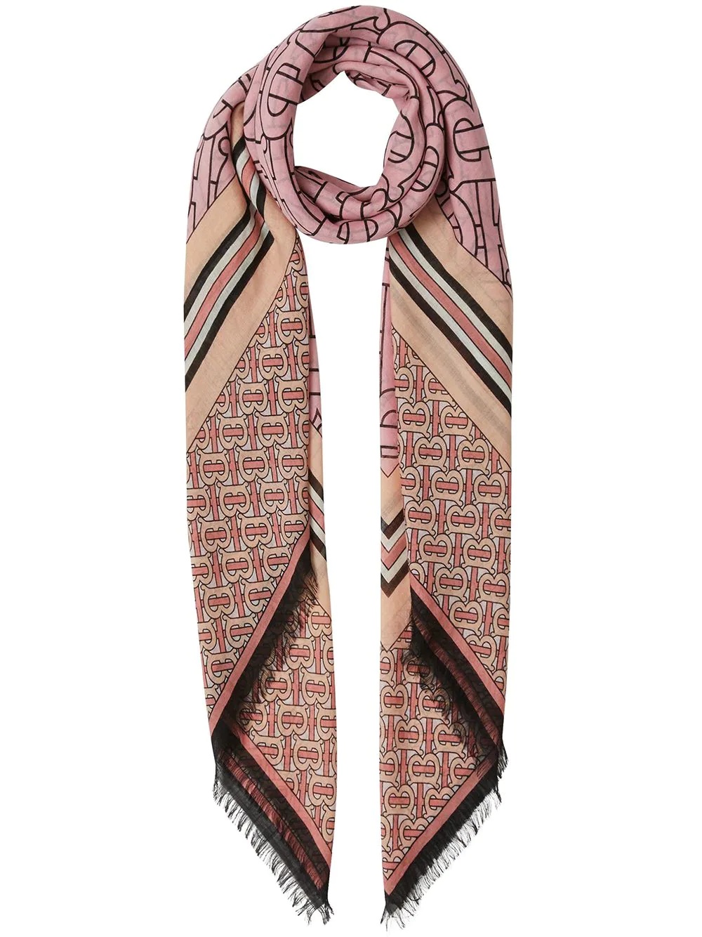 monogram print scarf - 1