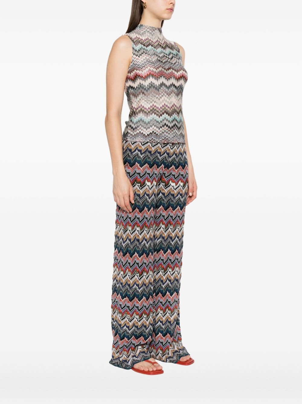 zigzag-knit tank top - 3