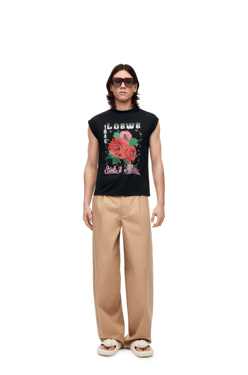 Loewe Roses sleeveless T-shirt in cotton outlook