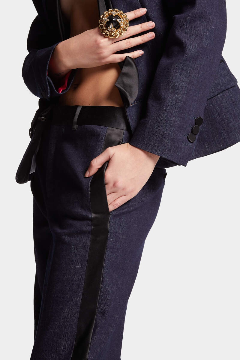 RINSE DENIM CLASSIC TUXEDO TROUSERS - 6