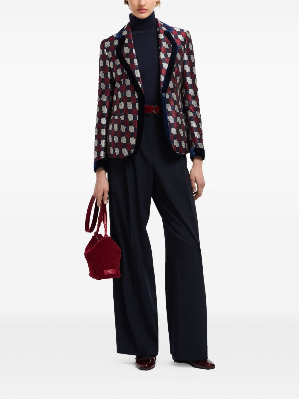 Printed single-breasted jacket - 3