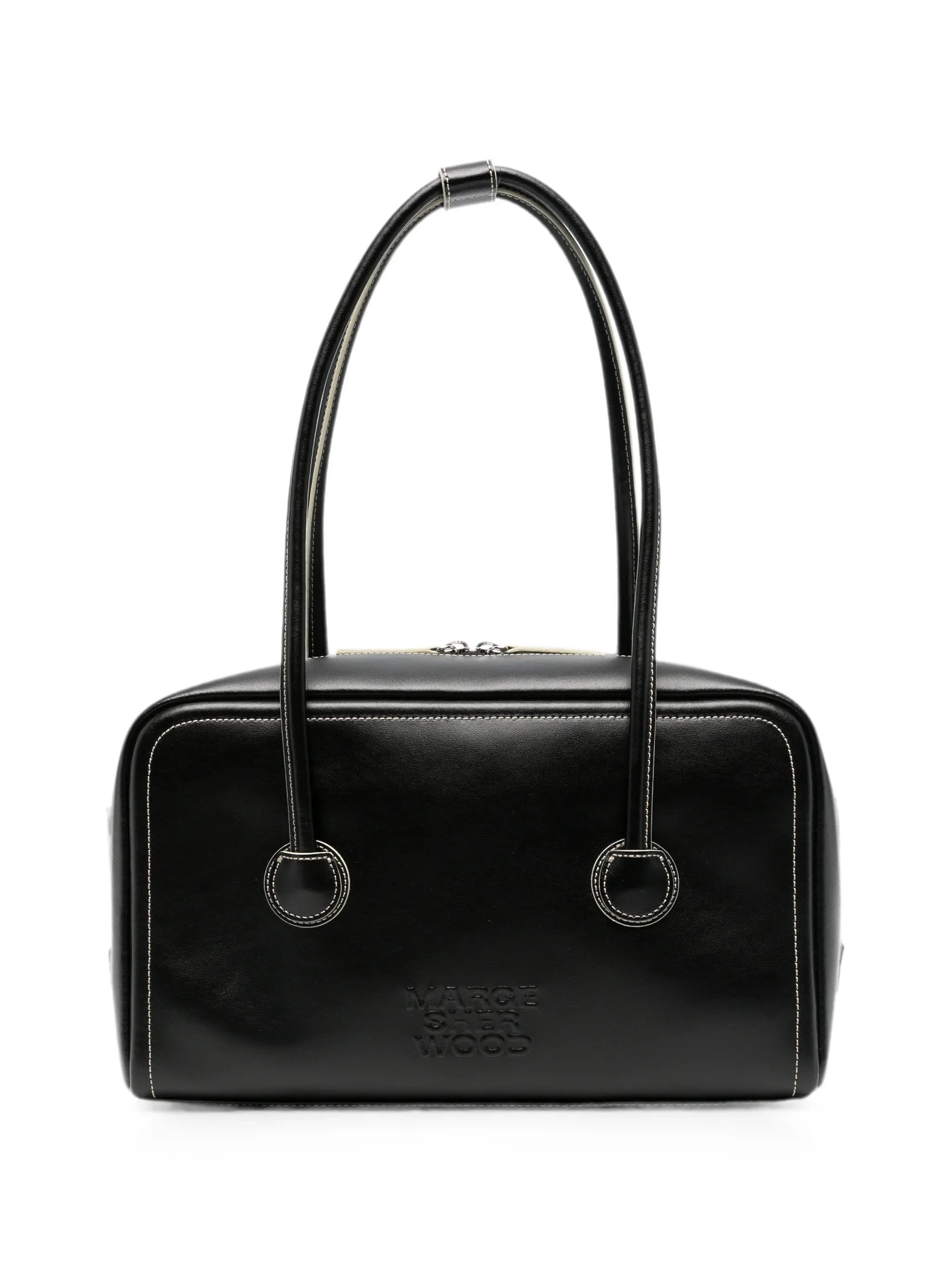 Margesherwood Embossed-logo Contrast-stitch Tote Bag - 1