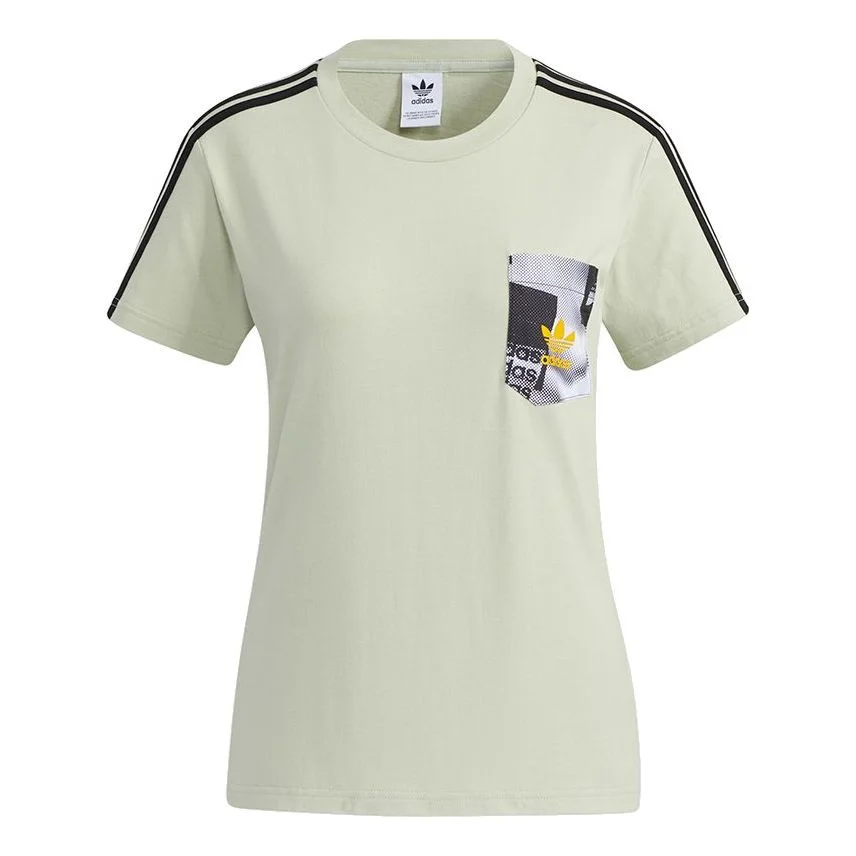 (WMNS) adidas Originals Trefoil Short Sleeve T-shirt 'Light Green' HA1491 - 1