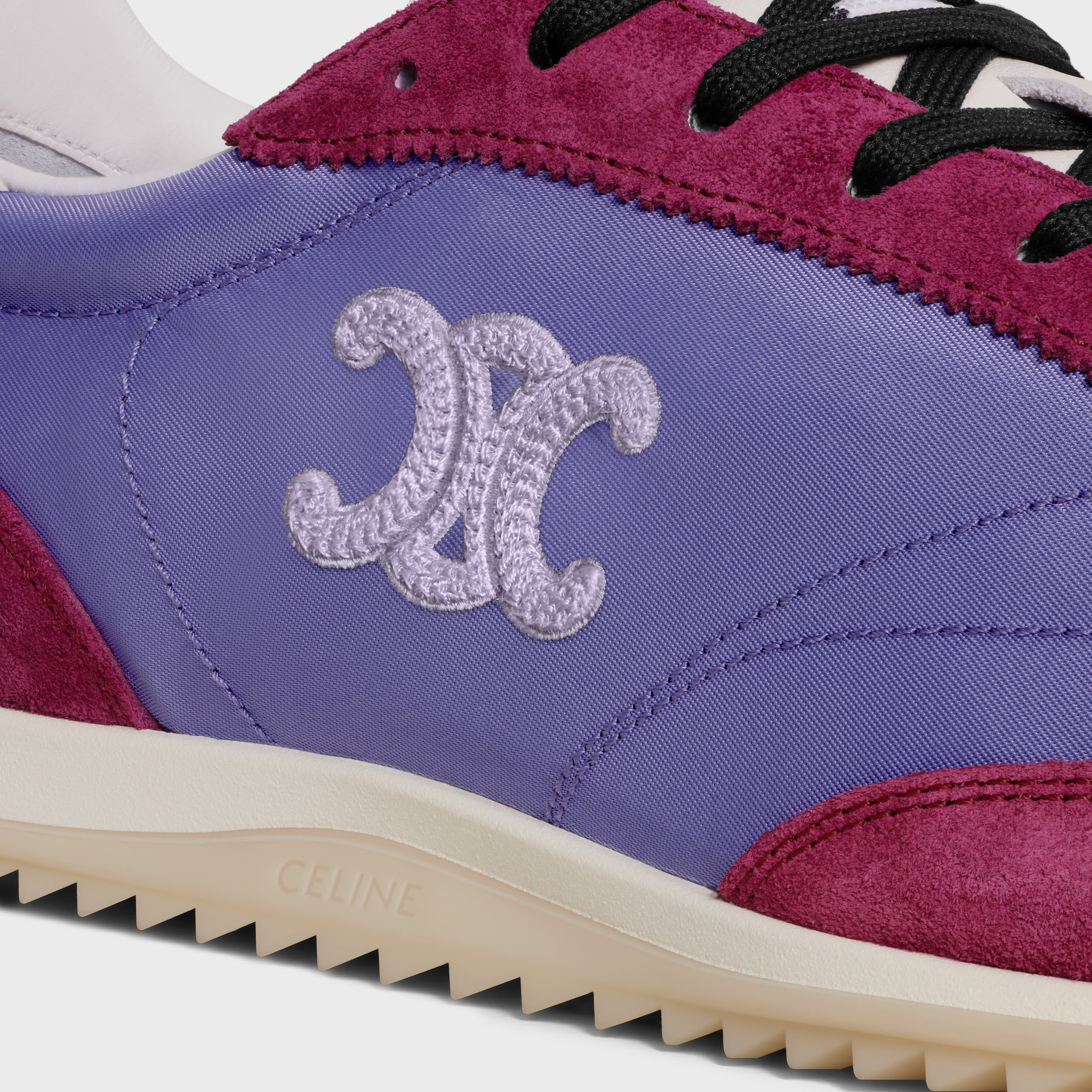 CELINE RACER - LOW TOP SNEAKER IN NYLON, SUEDE CALFSKIN AND CALFSKIN - 5