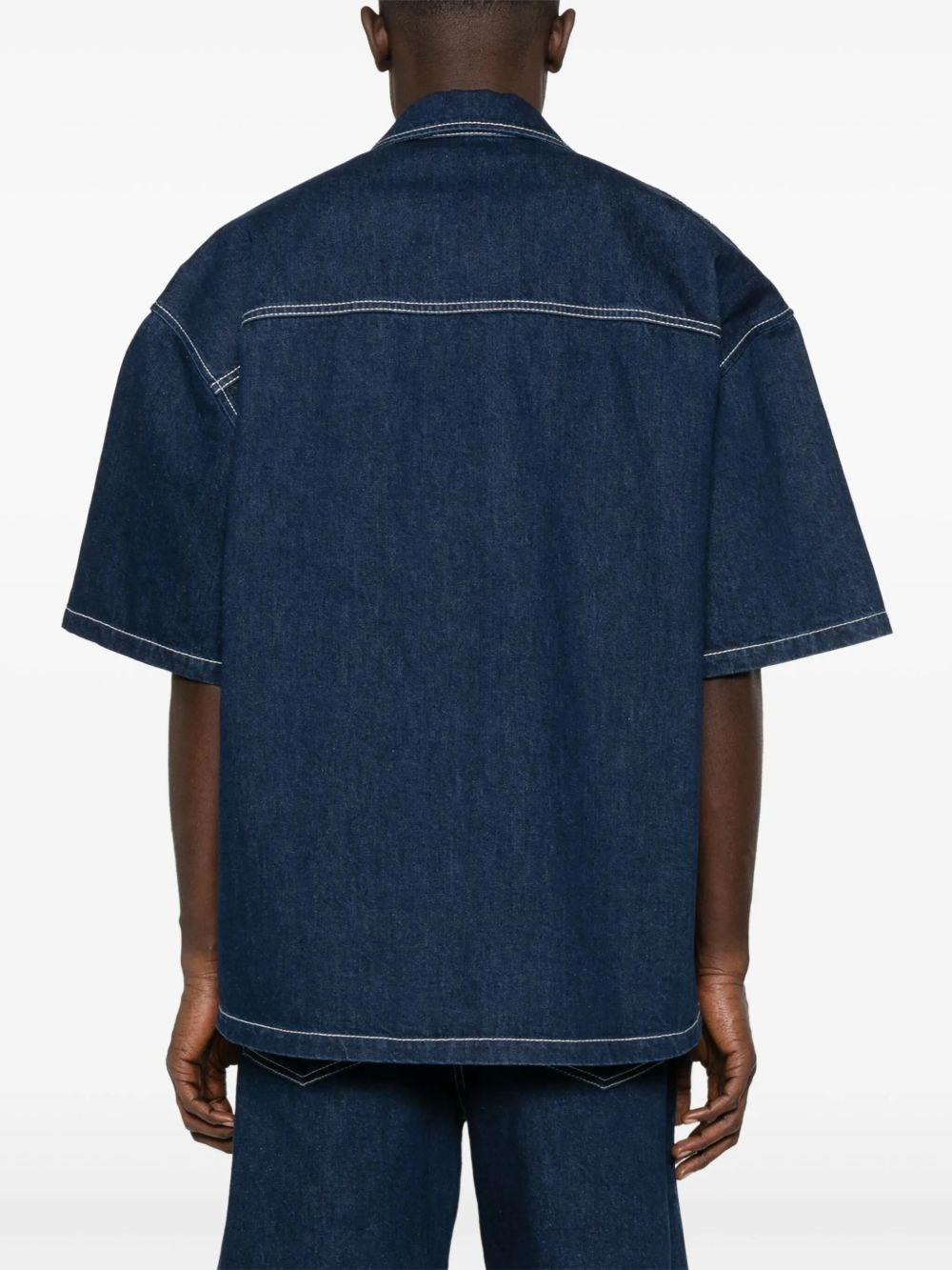 Certified recycled cotton denim shirt - 4