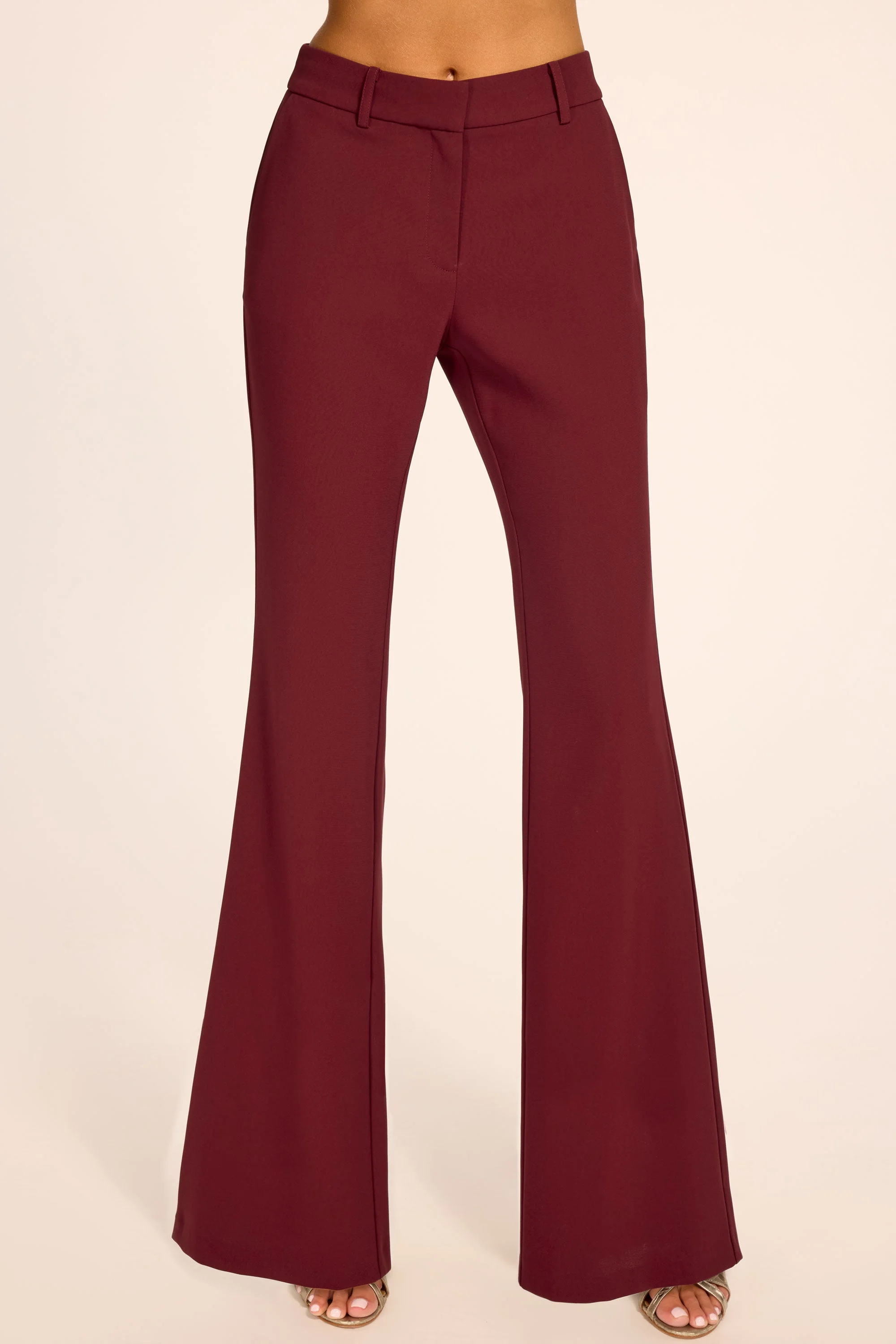 Orian Tailored Flare Pant | CRANBERRY - 1
