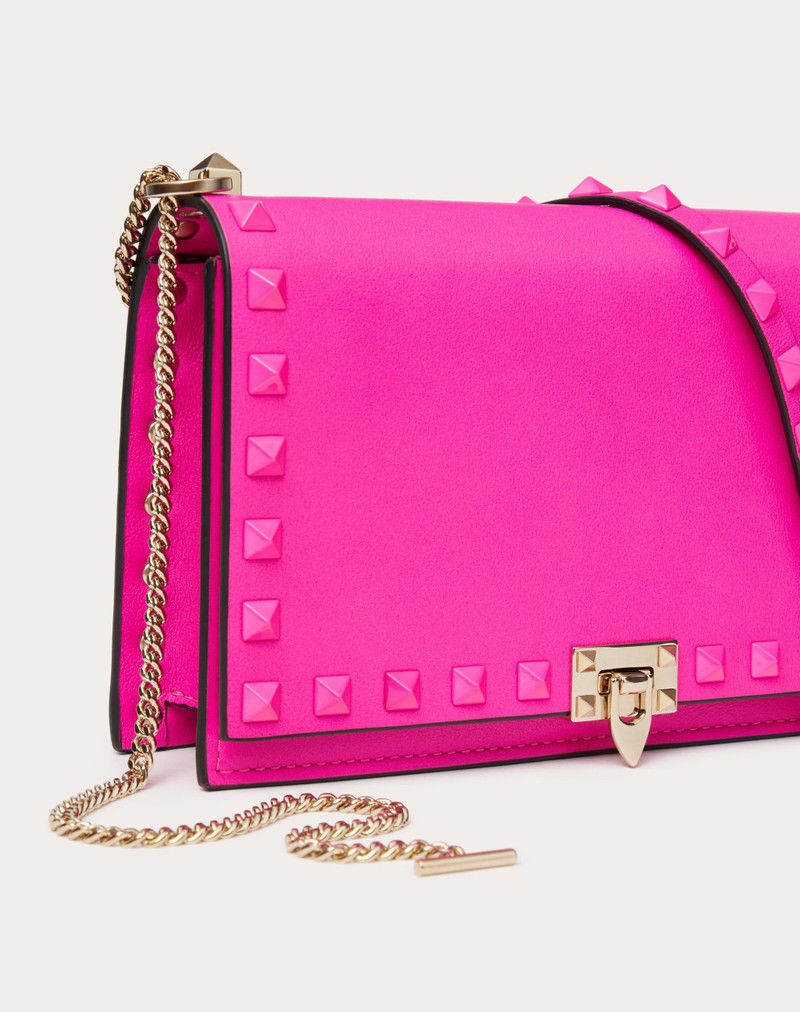 MINI ROCKSTUD CALFSKIN BAG WITH CHAIN 8