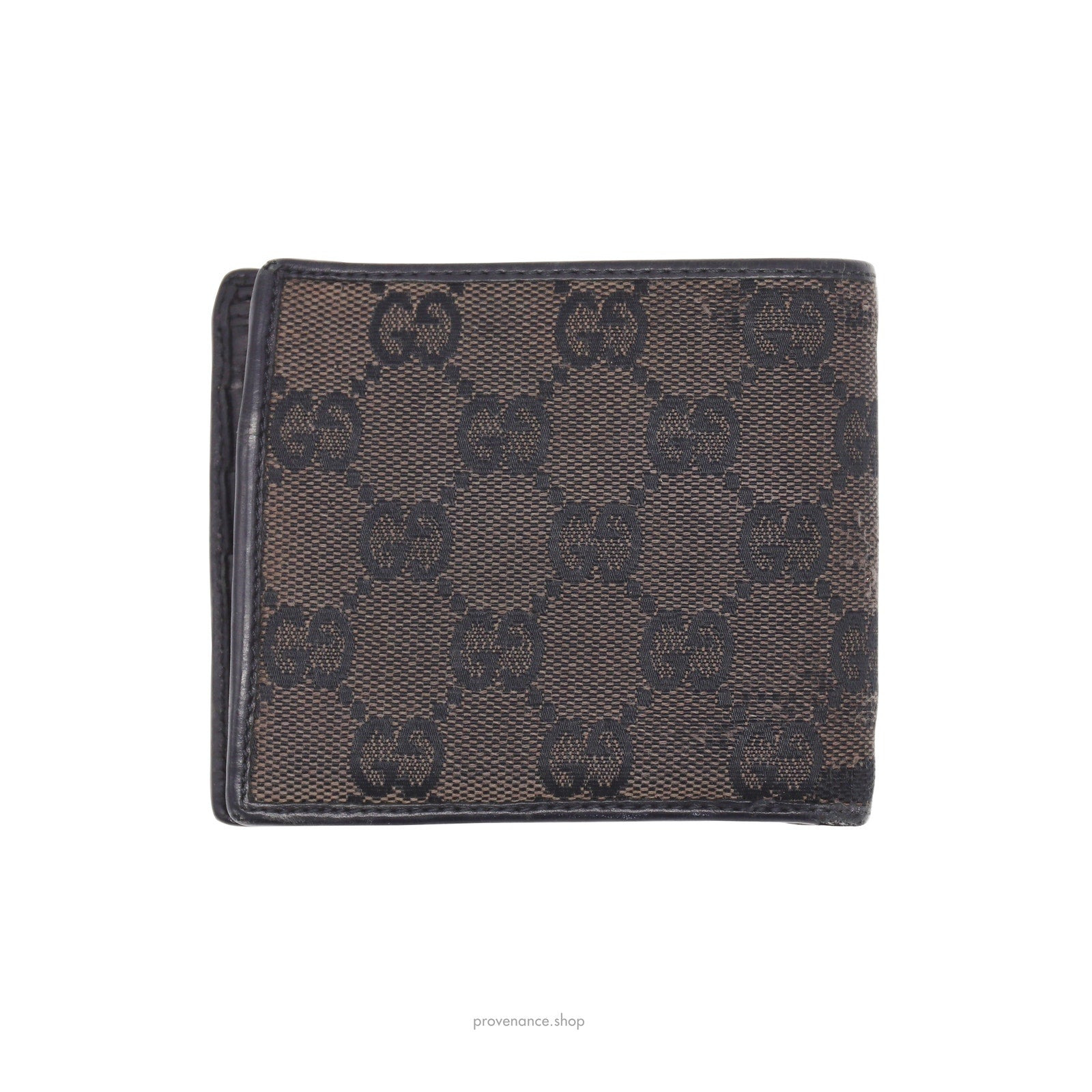 Gucci Bifold Wallet - Black/Brown GG Canvas - 2
