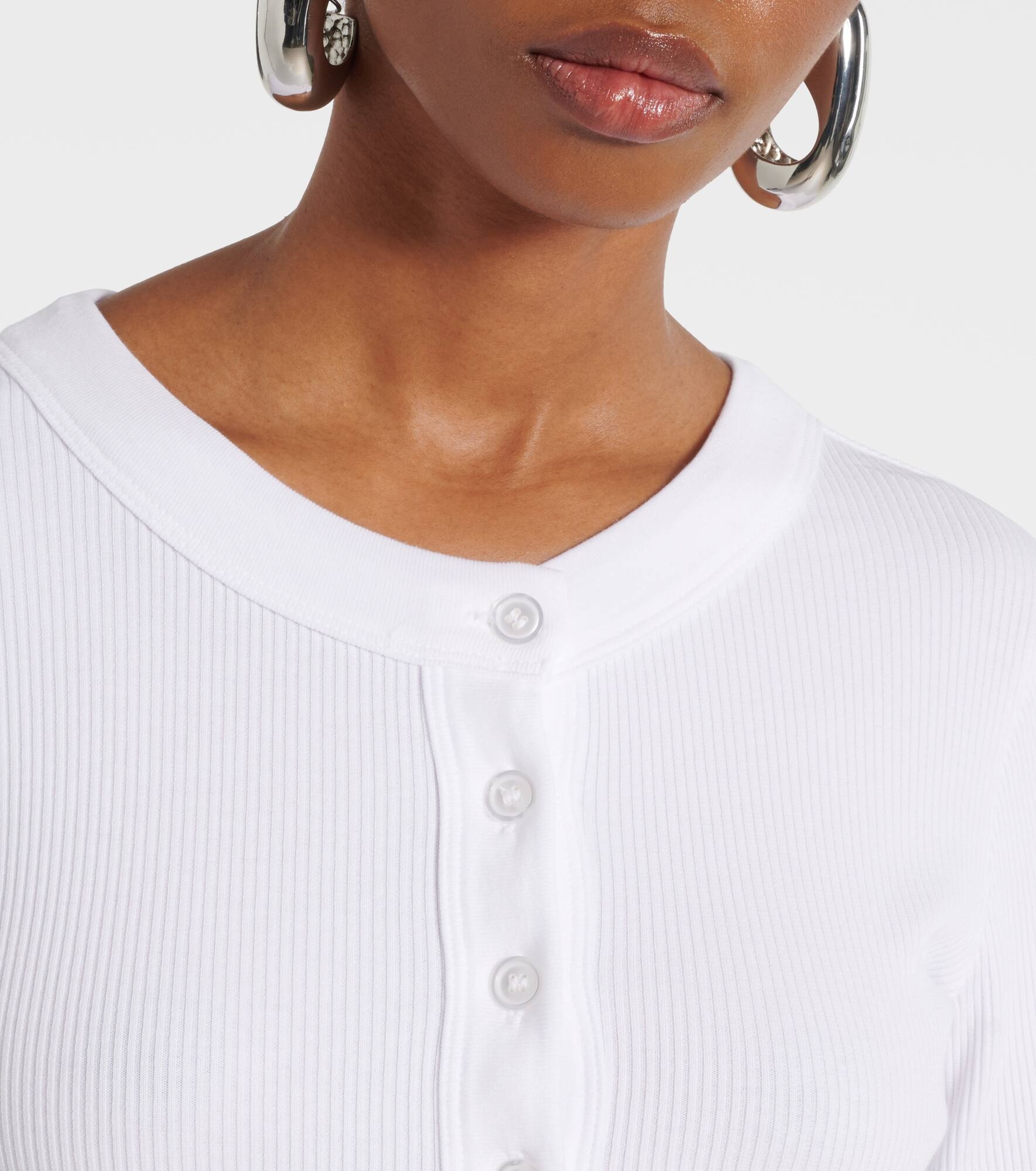Varra ribbed-knit Henley shirt - 4