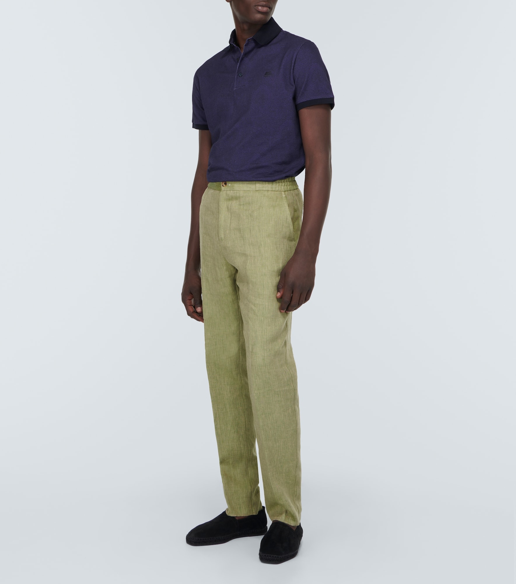 Linen straight pants - 2