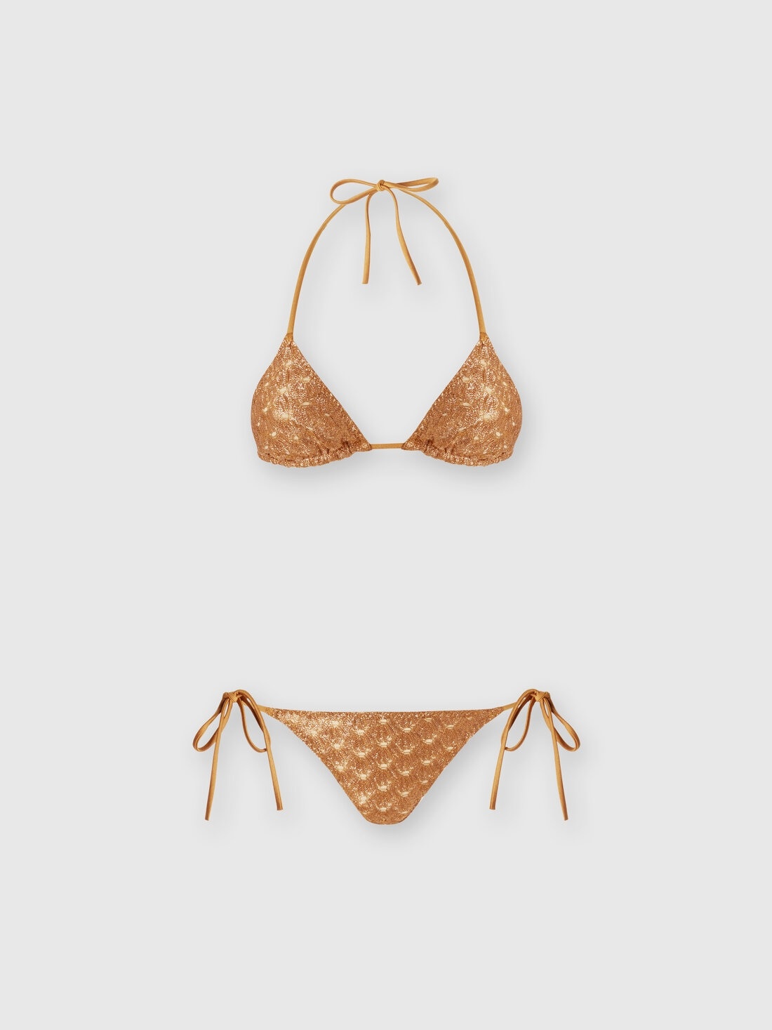 Lace-effect bikini with lining - 1