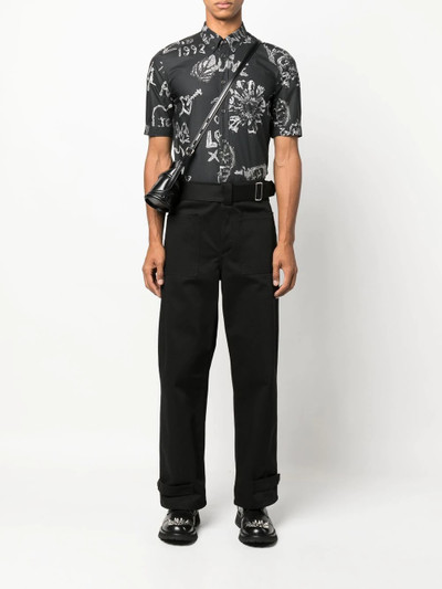 Alexander McQueen graffiti print short sleeve shirt outlook