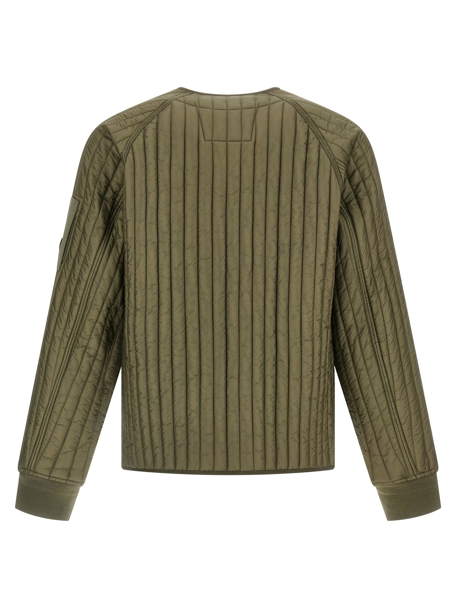 Ribbed Down Jacket Puffer Jackets Green - 2