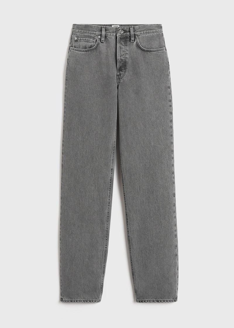 Classic cut denim full length mid grey 1