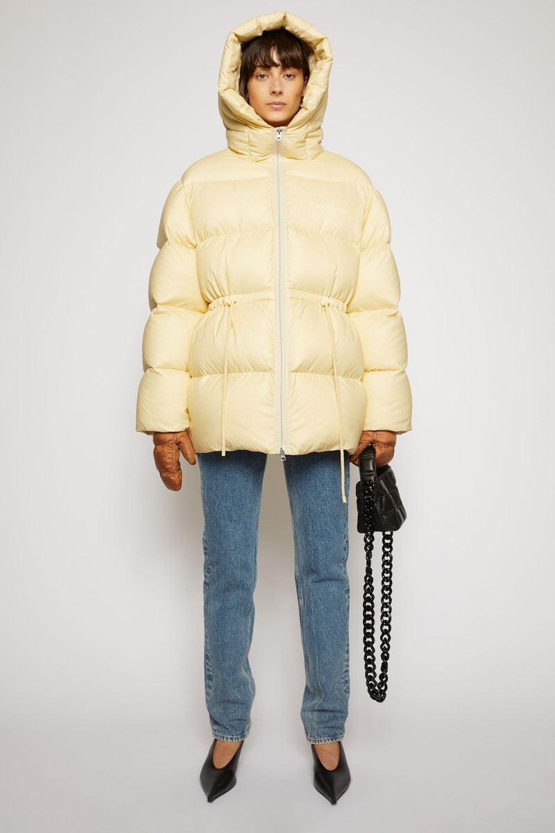 Acne Studios Hooded puffer coat cream beige outlook