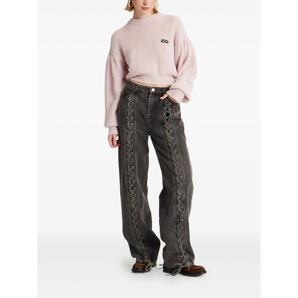Rotate Grey Denim - Straight-Leg Jeans Women - 5