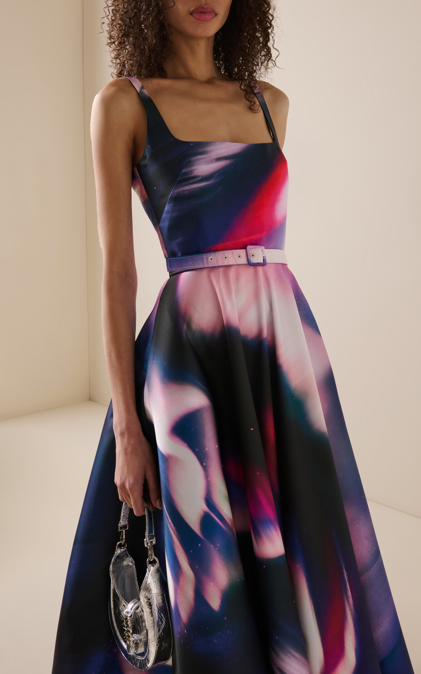 Aurora Printed Mikado Gown multi - 3