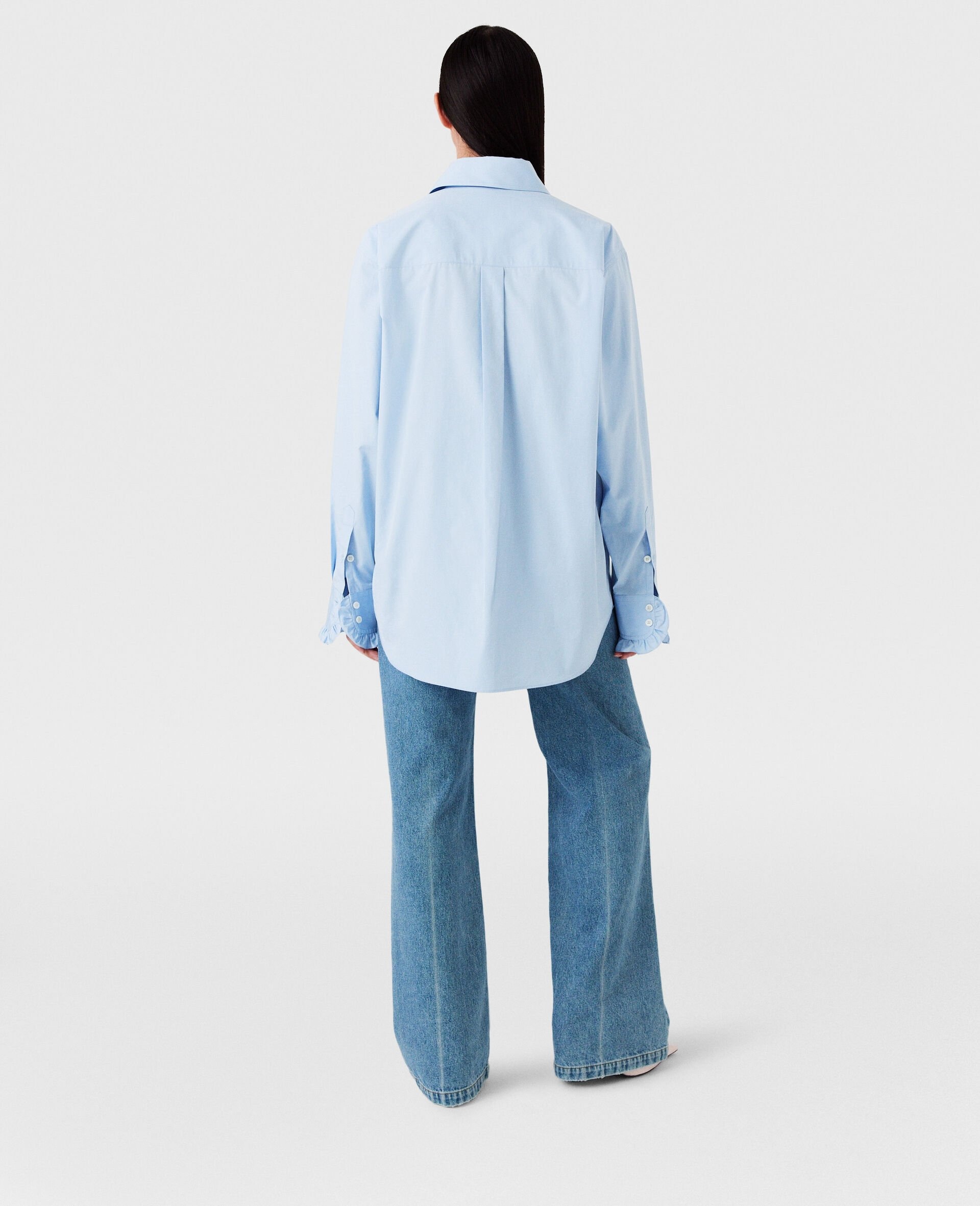 Ruffled Panel Oxford Shirt - 4