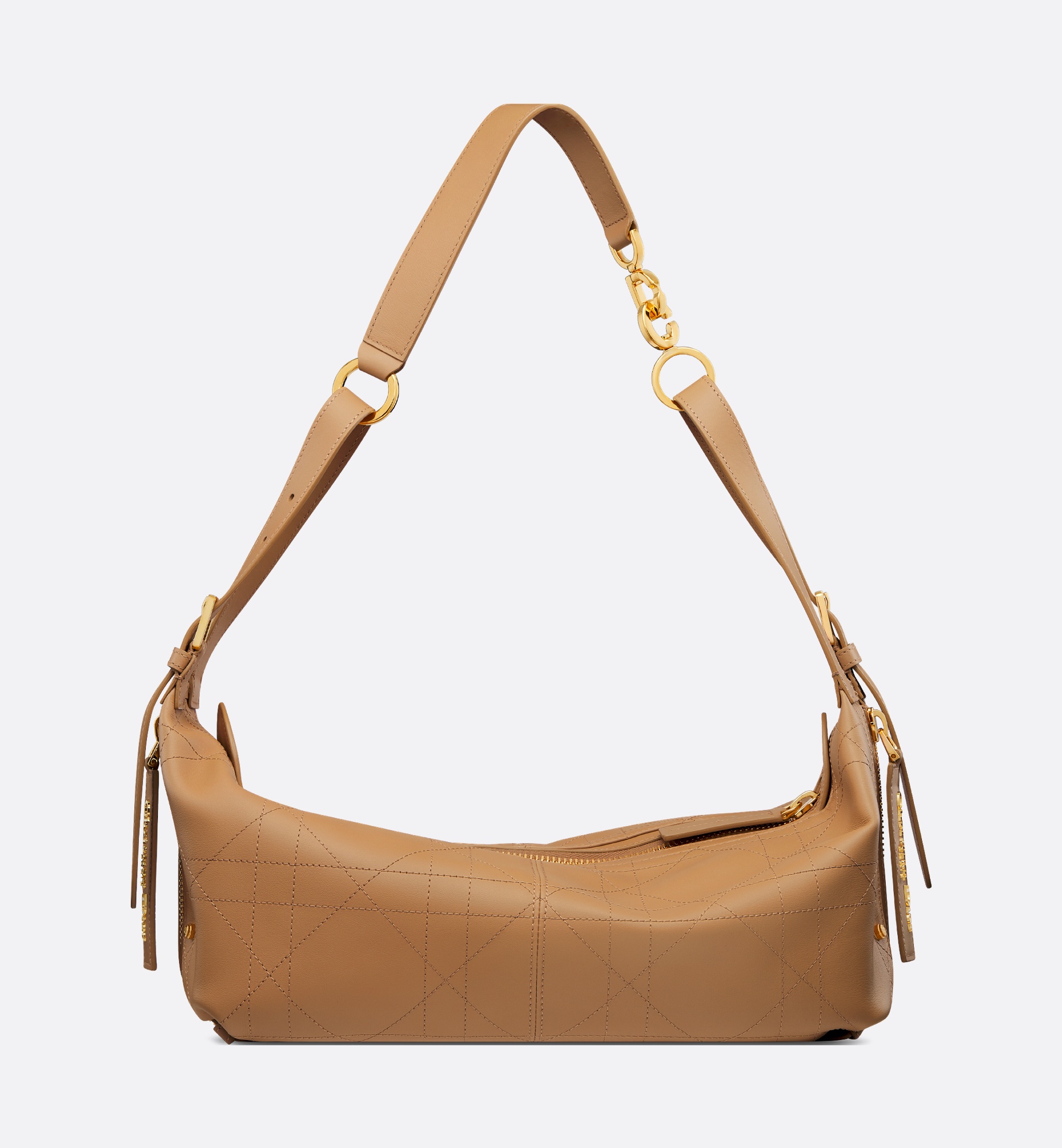 ハンドバッグ DIOR Medium D-Journey Bag in Vintage Smooth Calfskin Medium D-Journey Bag in Shiny Goatskin Black Flat