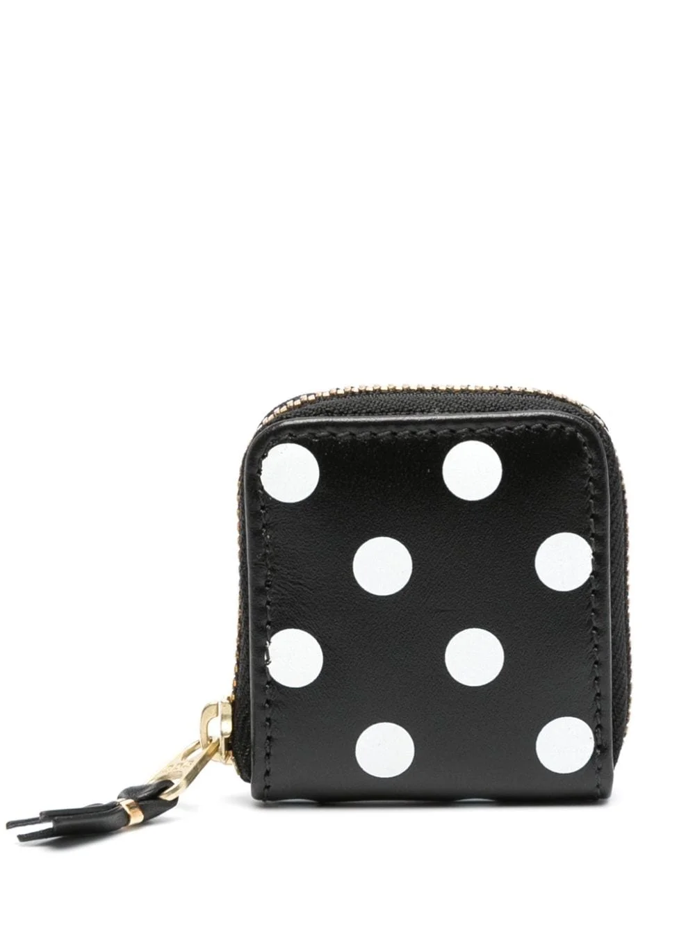 bold-dot pattern leather wallet - 1