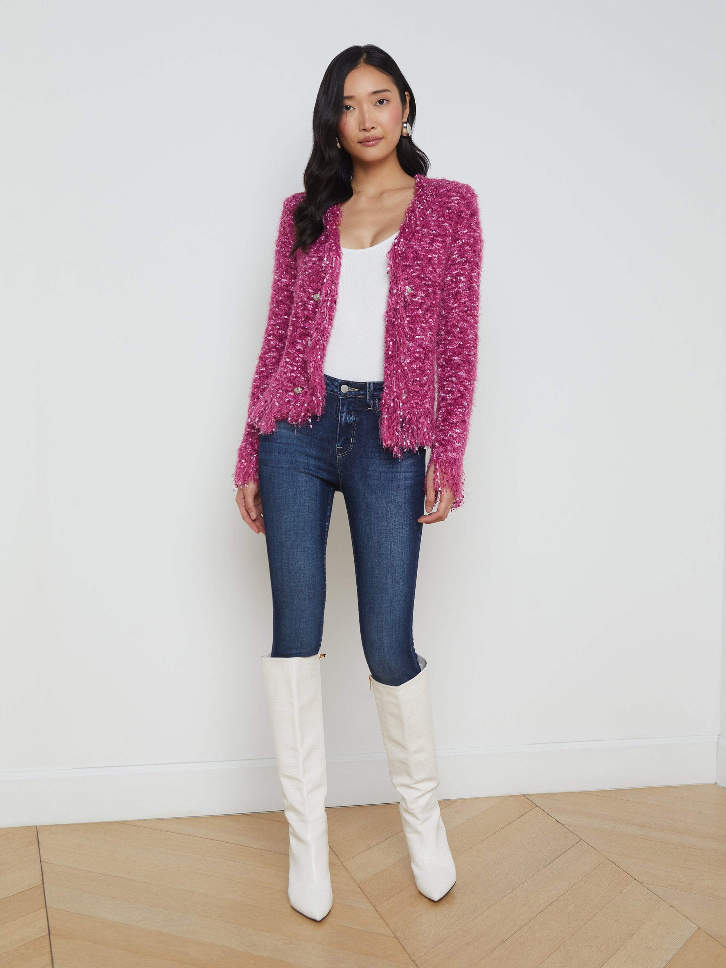 Azure Fringe Cardigan Blazer - 3