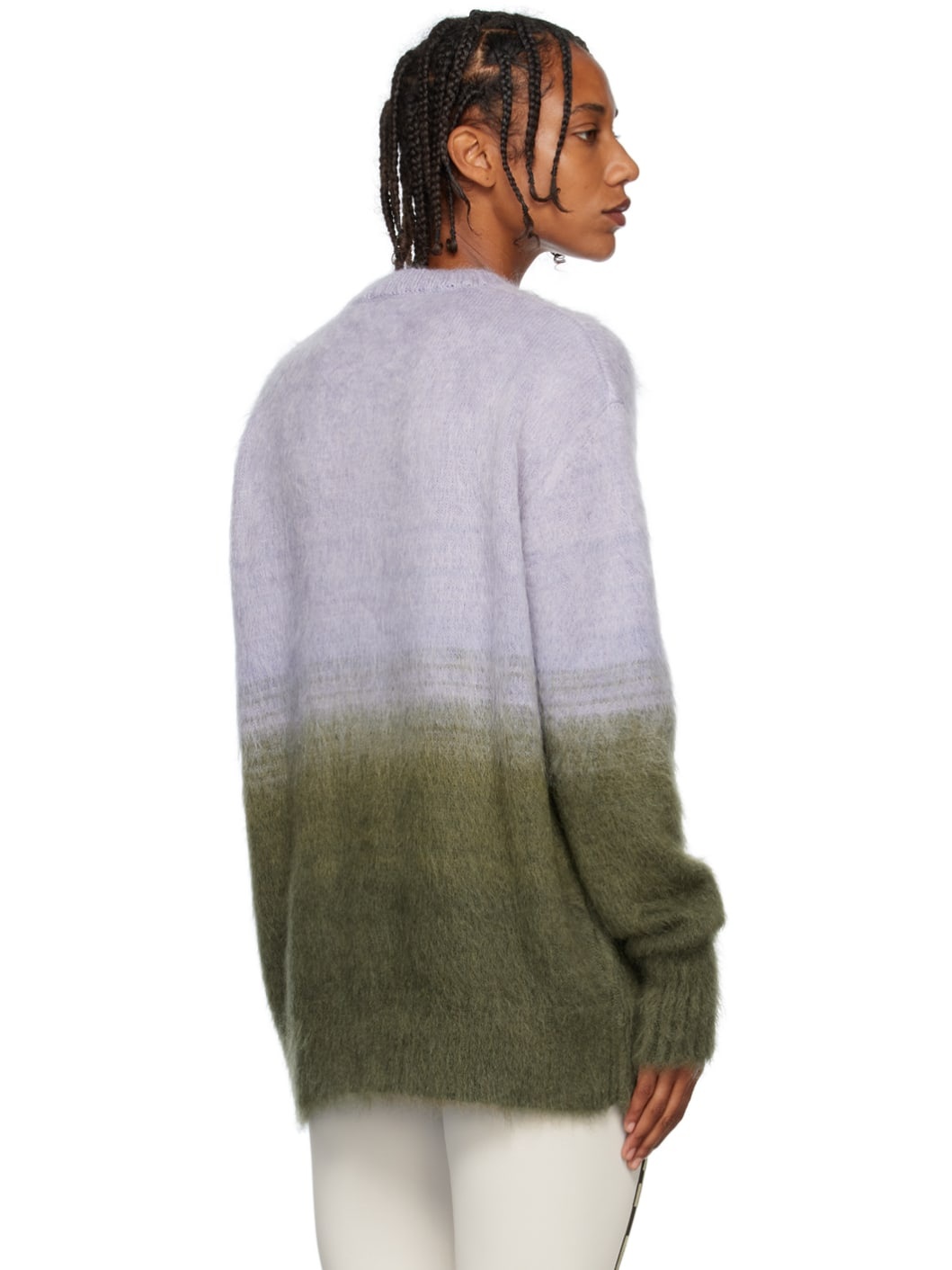 Purple & Green Helvetica Sweater - 3