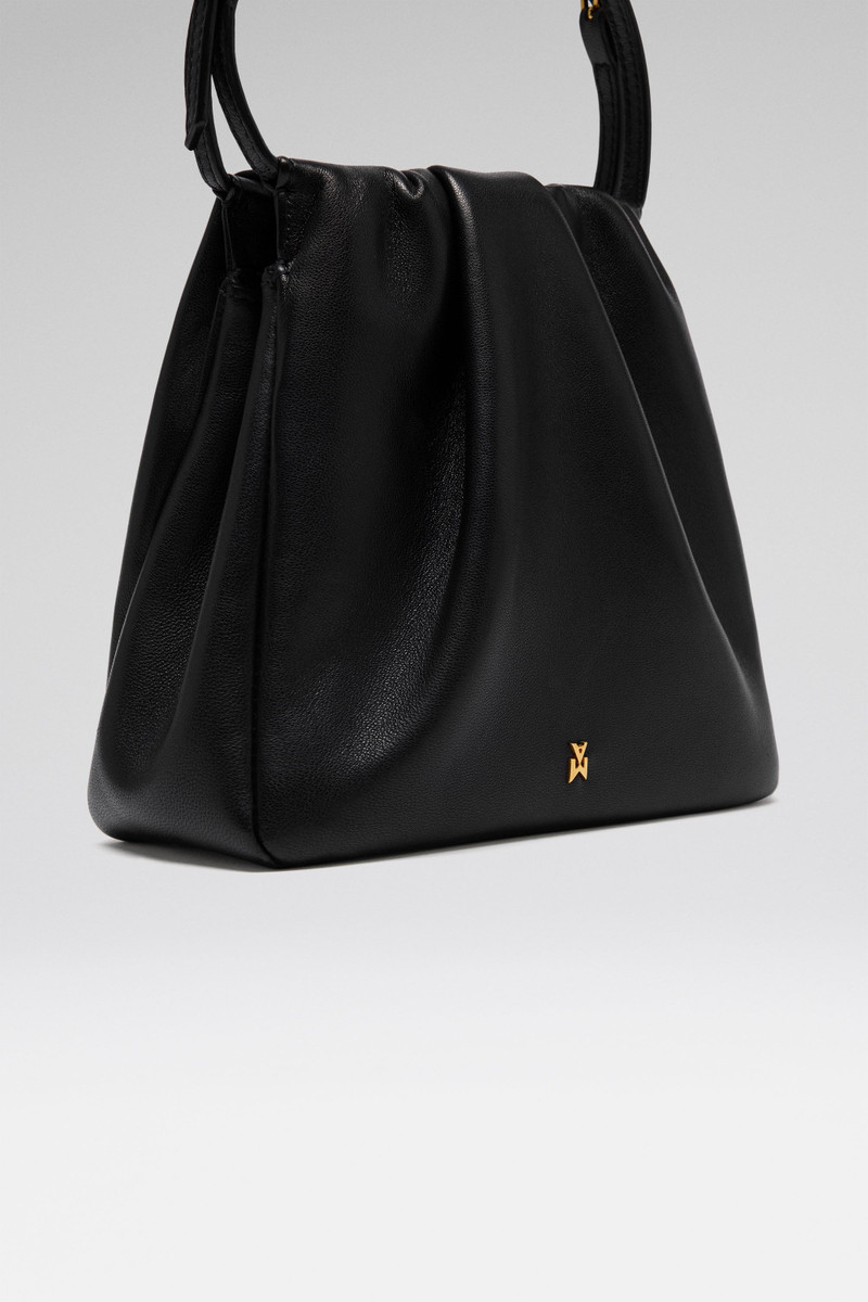 VITTORIA BAG BLACK NAPPA AND GOLD HARDWARE 4
