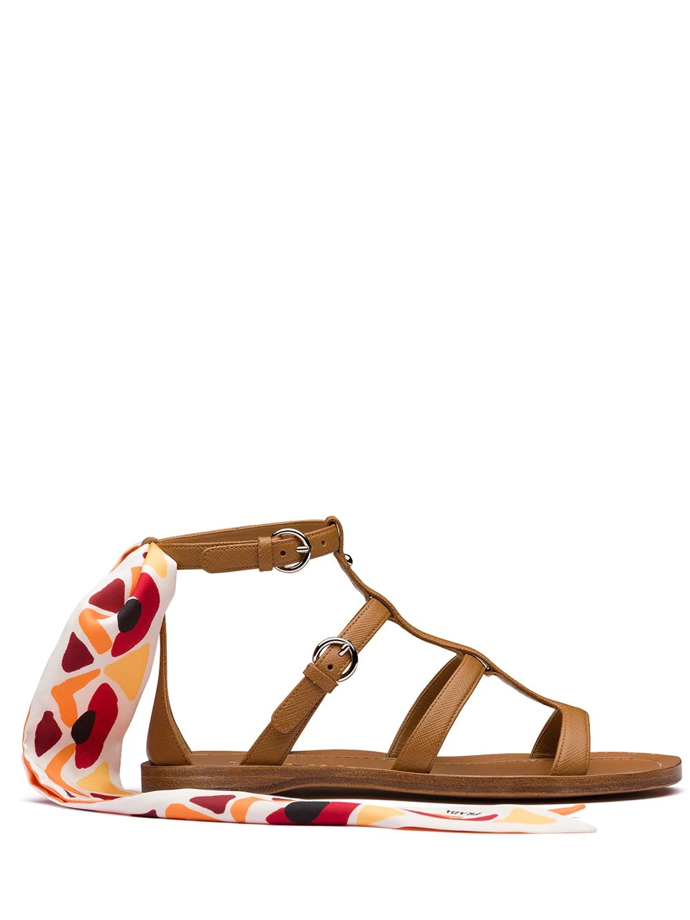 ankle scarf flat sandals - 1