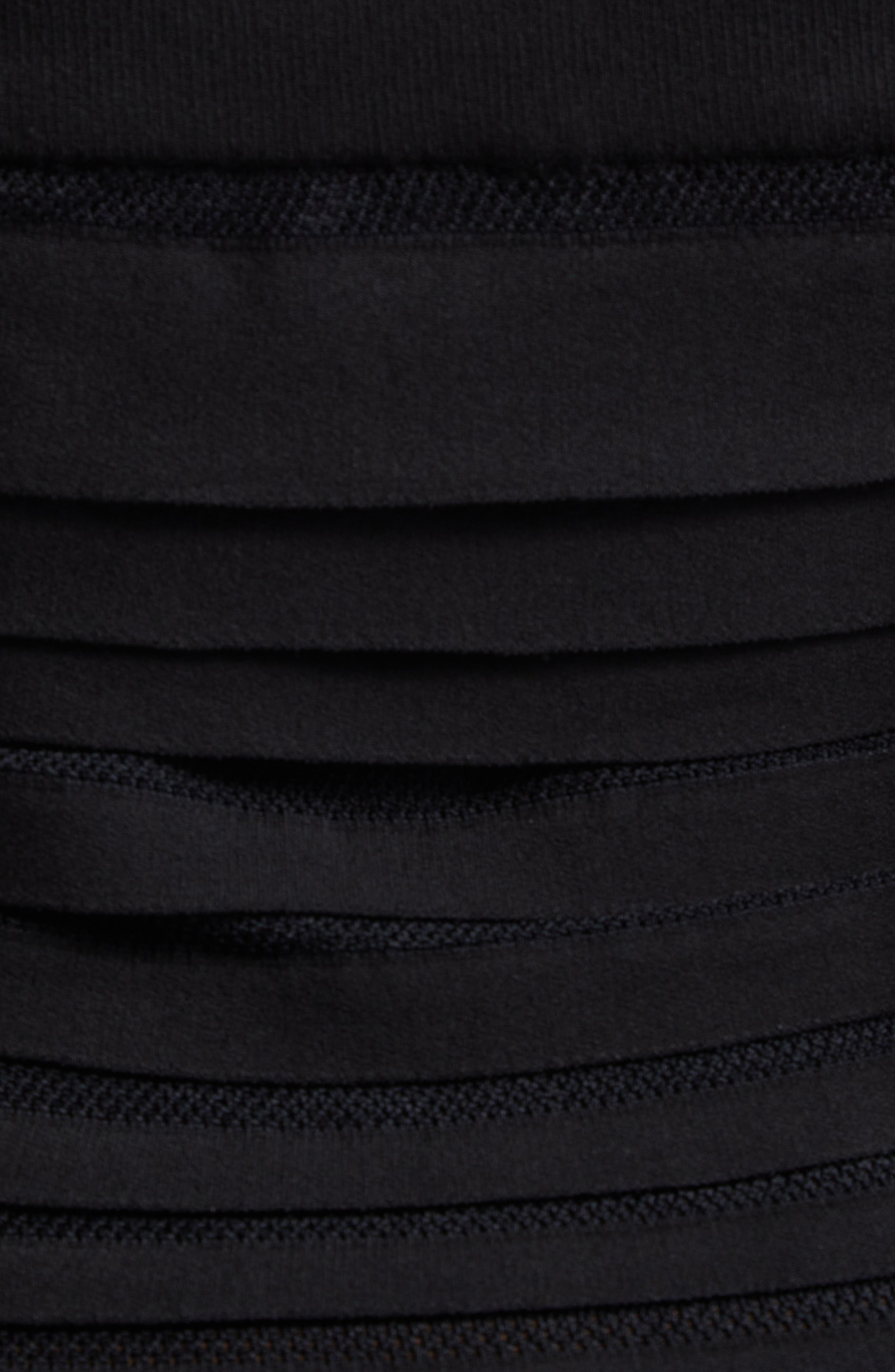 Alaïa 3D Stripe Strapless Midi Dress in Noir Alaia at Nordstrom - 6