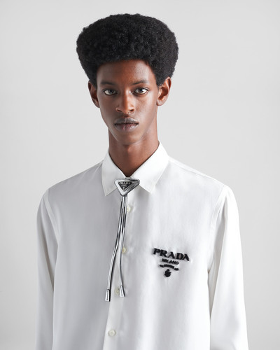 Prada Brushed leather bolo tie outlook