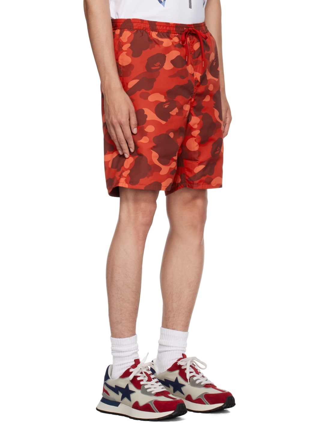 Red Camo Shark Reversible Shorts - 2
