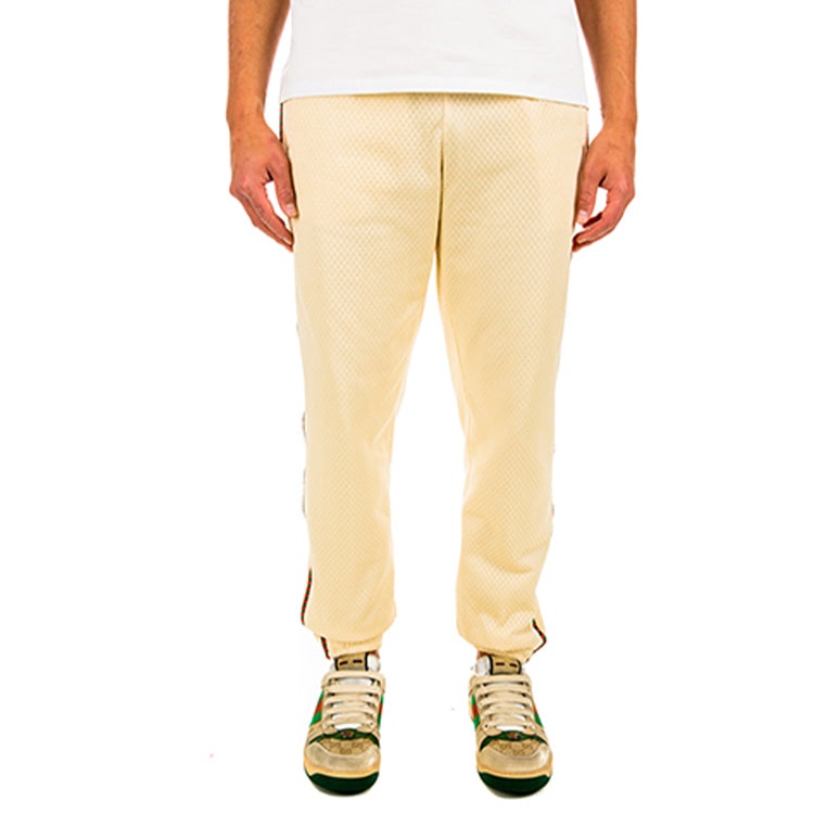 Gucci Strappy Side Striped Sweatpants For Men Beige 599356-XJB1N-9192 - 4