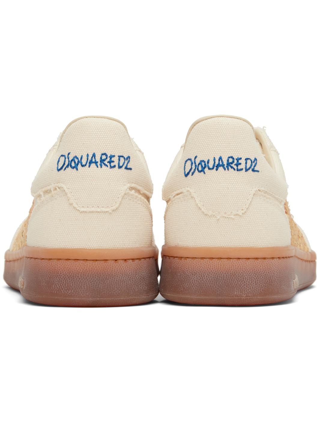 Beige Summer Lovers Raffia Boxer Sneakers - 2