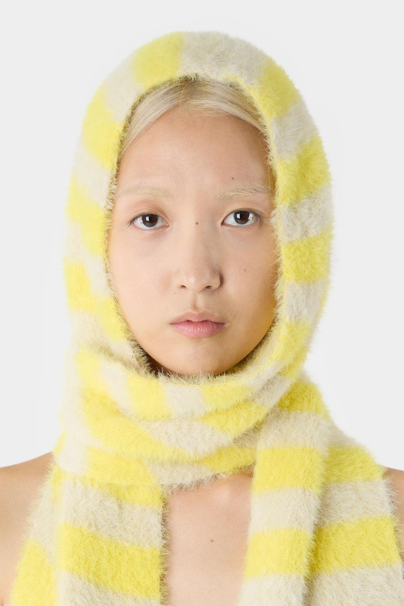 STREGATTO HAT & SCARF / beige & yellow 1