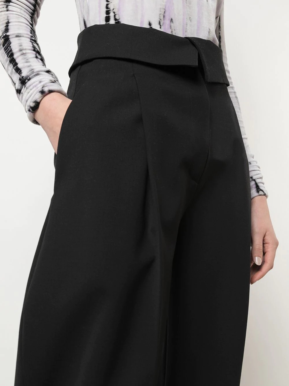 pleated details tapered trousers - 5