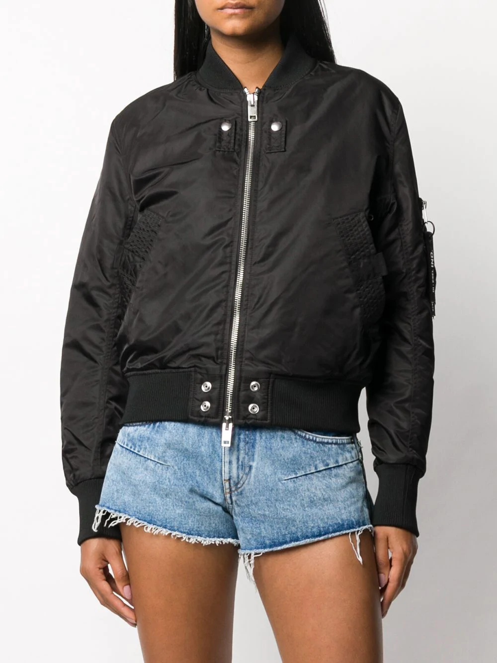 whipstitch-trimmed bomber jacket - 4