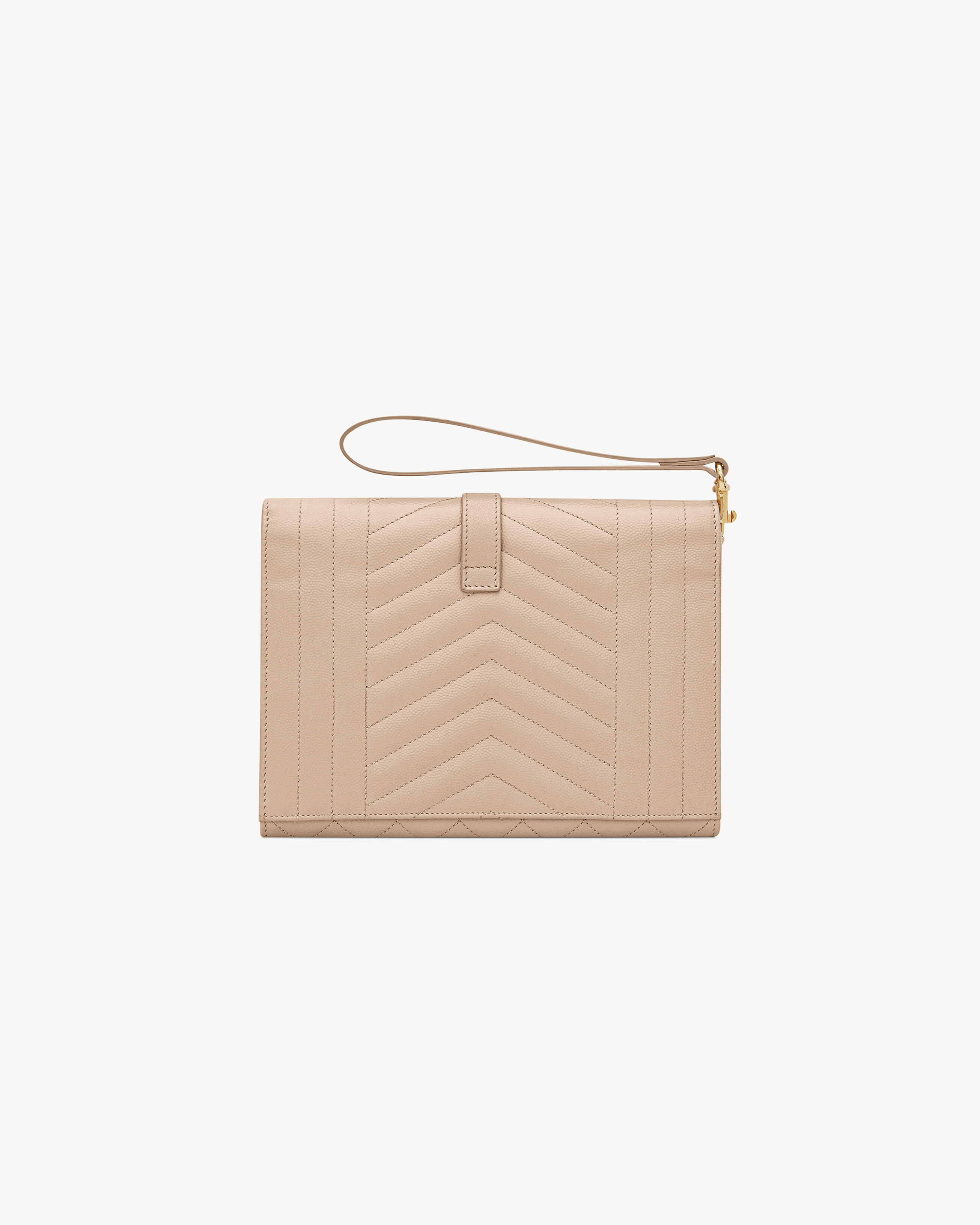 ENVELOPE FLAP POUCH IN MIX MATELASSÉ GRAIN DE POUDRE LEATHER - 3