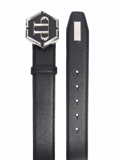 PHILIPP PLEIN logo-plaque leather belt outlook