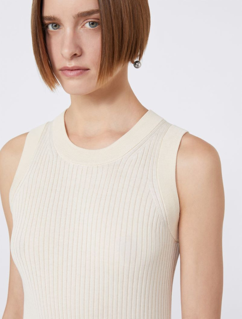 Cotton vest top - ecru 6