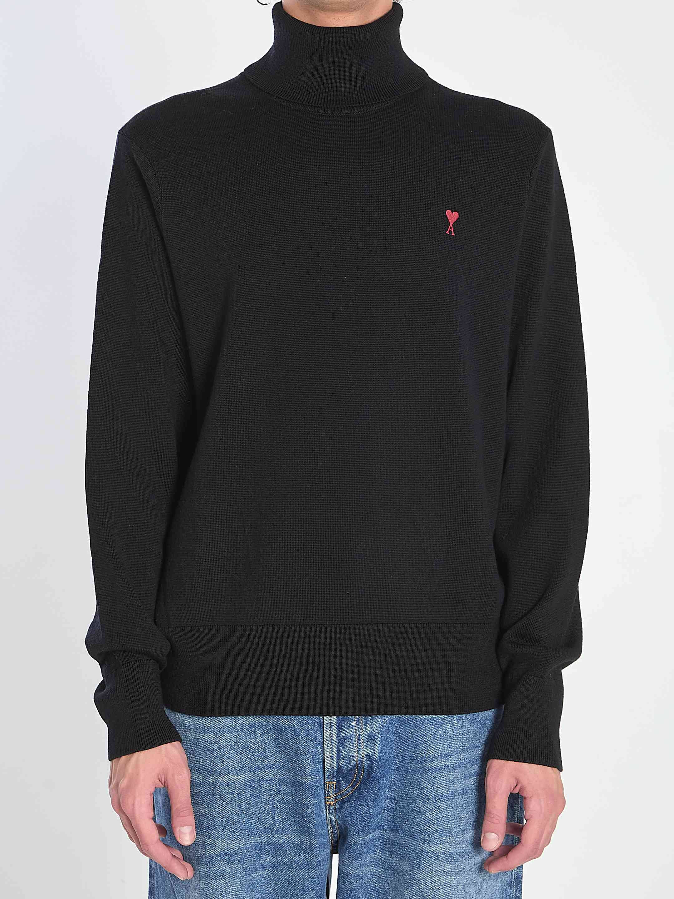 Ami Paris Men Ami De Coeur Turtleneck Sweater - 1