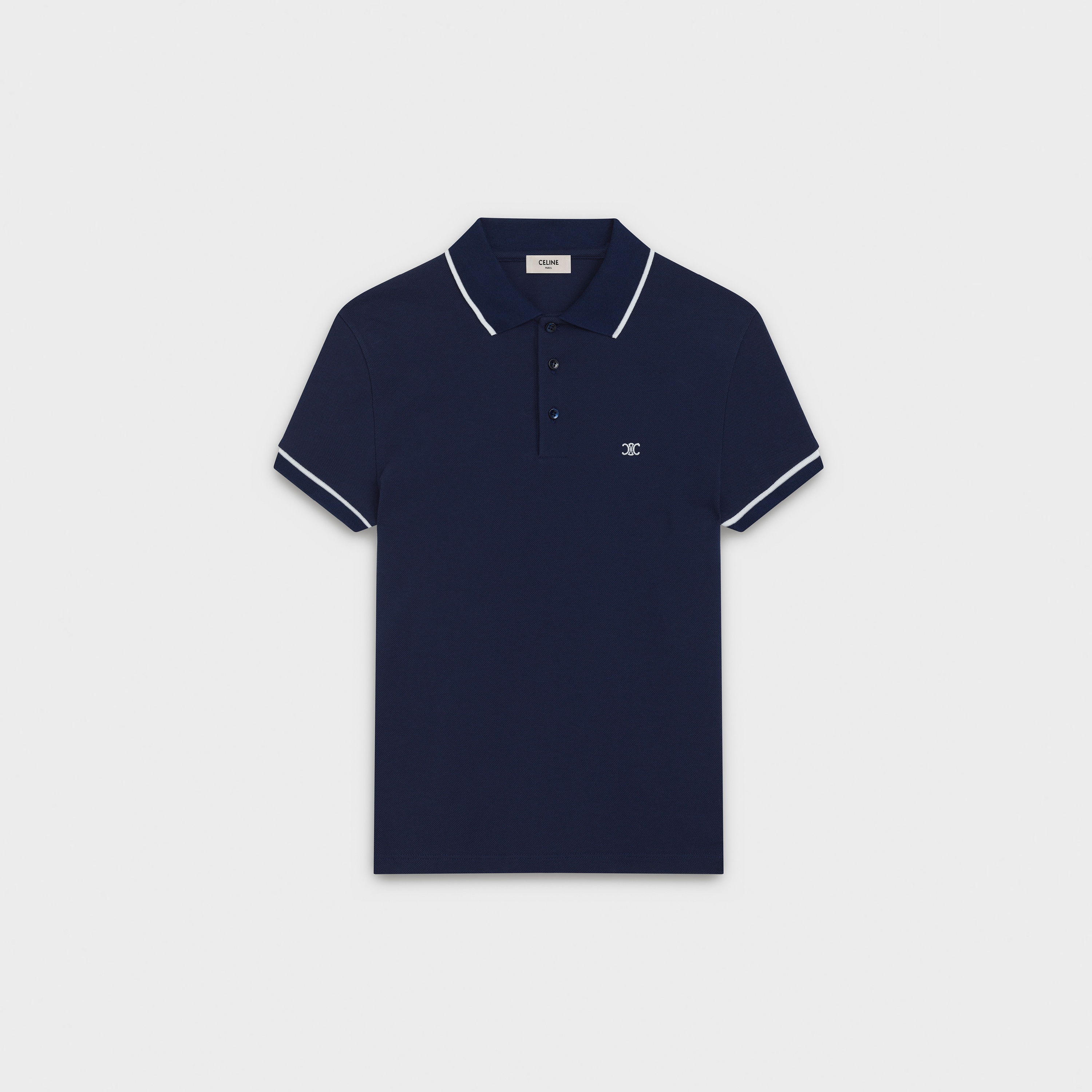 'TRIOMPHE' POLO IN COTTON PIQUÉ - 1