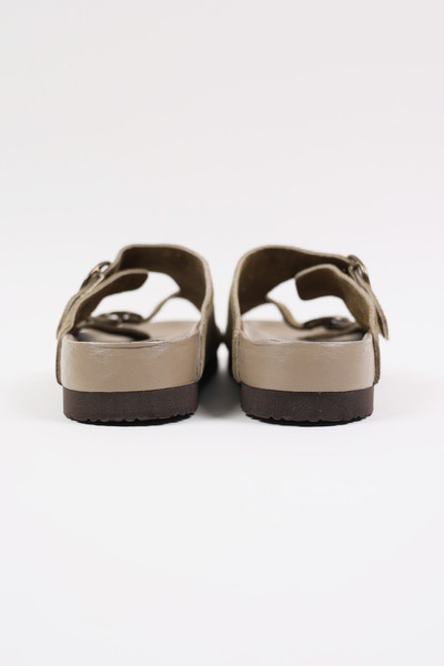 NEEDLES Suede Leather Double Strap Sandal - Taupe outlook