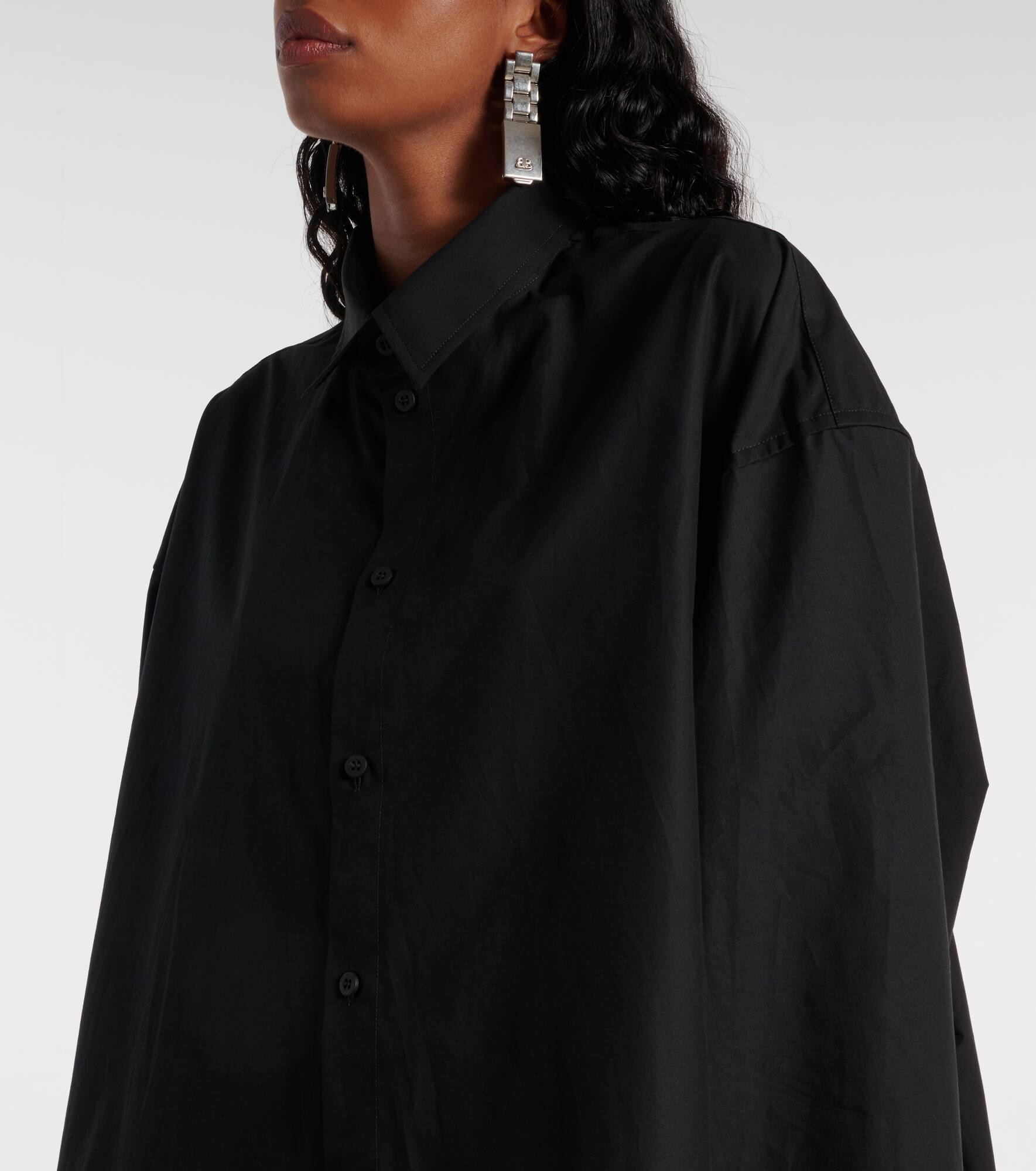 Suspended cotton shirt dress - 4