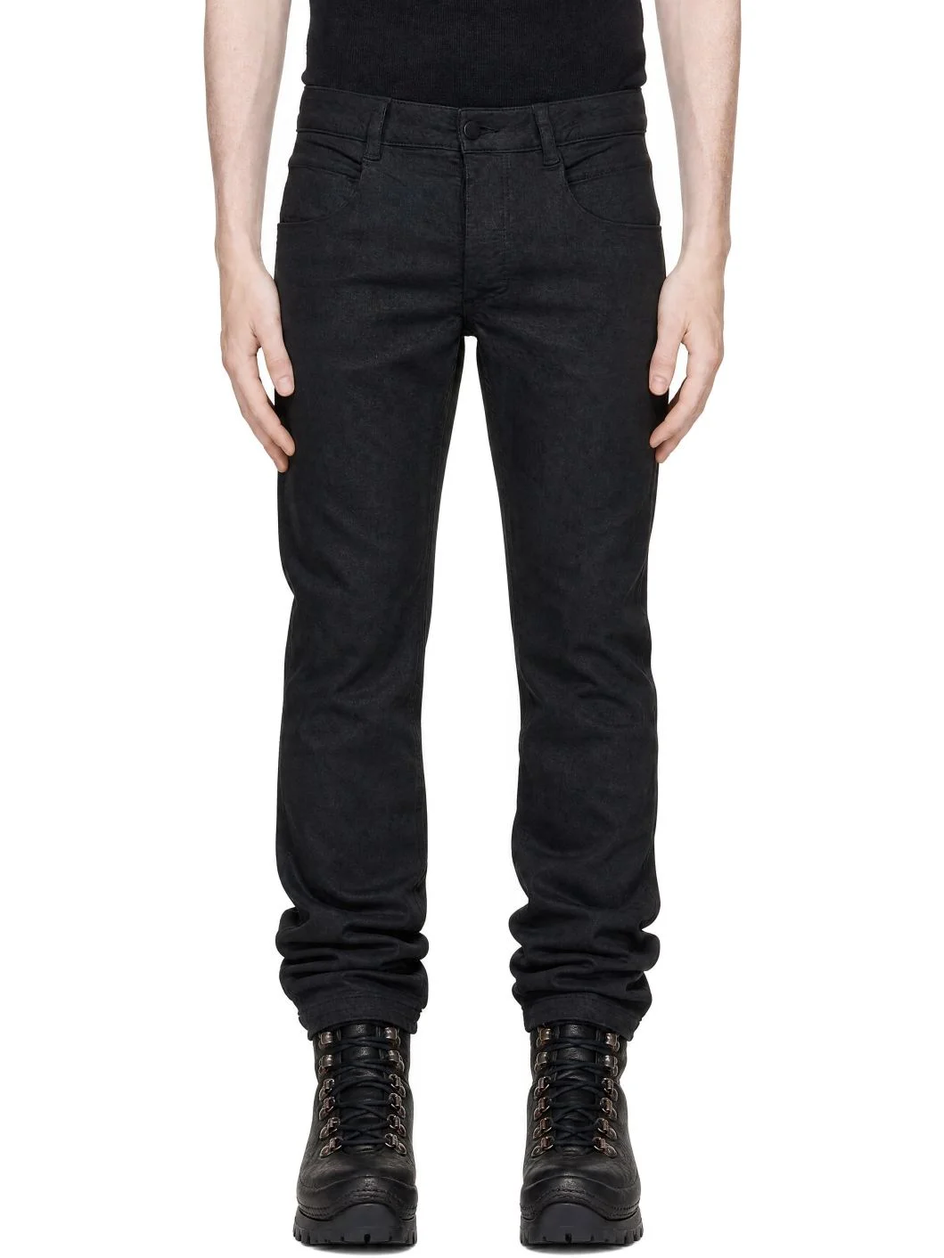 Black T 107 Coated Jeans - 1